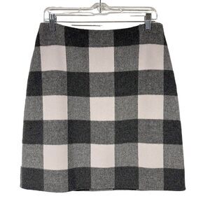 Womens Weekend Max Mara Maxmara Plaid Check Wool Pencil Skirt Size US 8